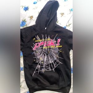 Sp5der P*nk Hoodie 'Black' Size S